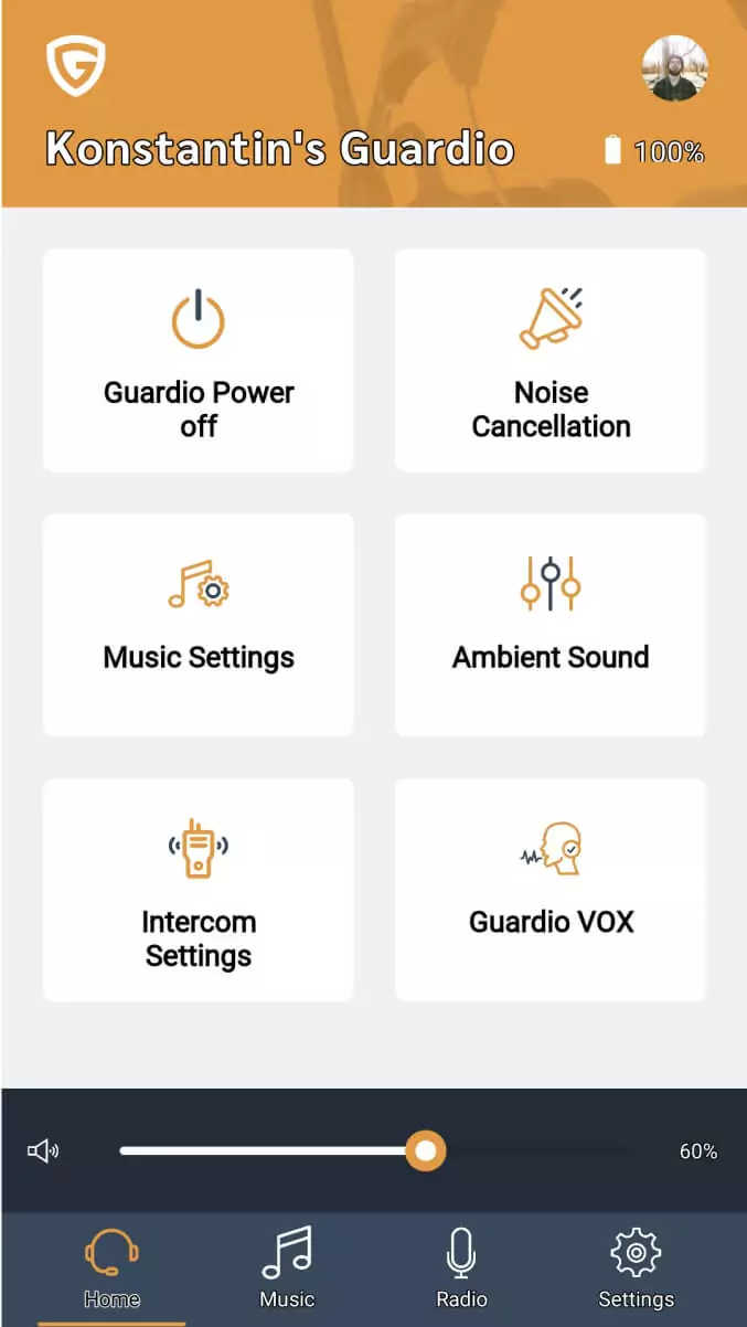 Industrial Bluetooth Headphones Mobile app